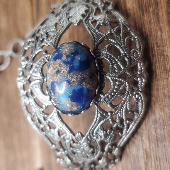 B3203 lapis opal edwardian bracelet - Picture 2 of 4